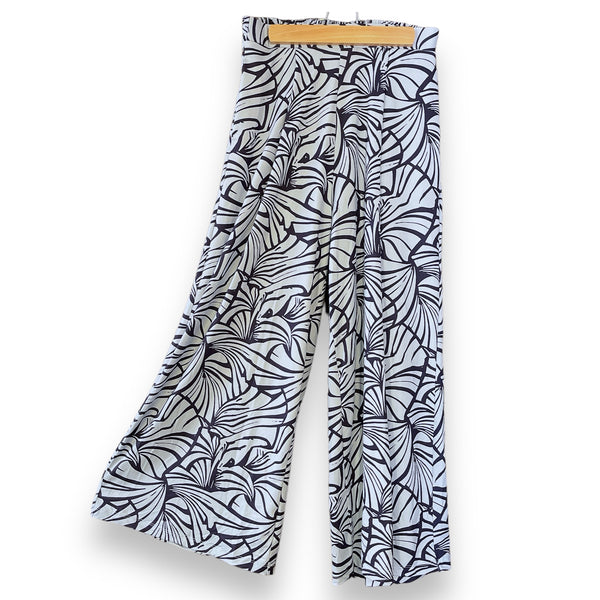 フラダンス Luluoli ルルオリ ワイドパンツ ブルー Luluoli ワイドパンツ フラワー ブルー×濃いブルー - Luluoli By OK