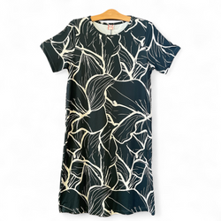 Luluoli Tシャツワンピース　ブラック×ベージュ