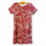 Luluoli Tシャツワンピース　レッド×ベージュ