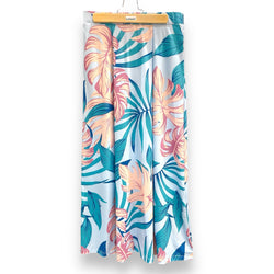 Luluoli スカート　モンステラ　スカイブルー