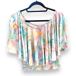 Luluoli ブラウス 　葉　レインボー
