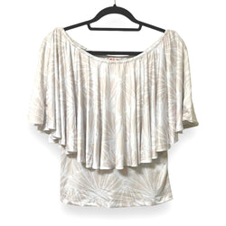 Luluoli ブラウス 　シェル　ホワイト×ベージュ