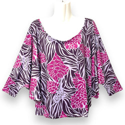 Luluoli ドルマンブラウス　ジンジャー　パープル×ピンク