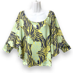 Luluoli ドルマンブラウス　ジンジャー　イエロー×ネイビー