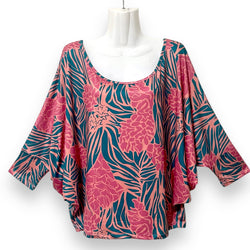 Luluoli ドルマンブラウス　ジンジャー　ブルー×ピンク