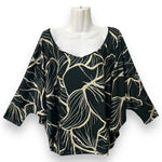 Luluoli ドルマンブラウス　ブラック×ベージュ