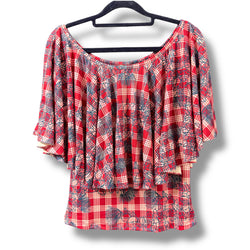 Luluoli ブラウス パラカ レッド レフア