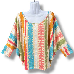 Luluoli ドルマンブラウス　ベージュ　ハワイアンレイ