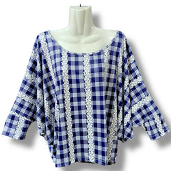 Luluoli ドルマンブラウス　パラカ　レイ　ネイビー