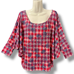 Luluoli ドルマンブラウス　パラカ　レッド　レフア