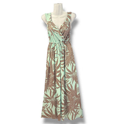 Luluoli カシュクールワンピース　ラウハラ　ミント×ブラウン