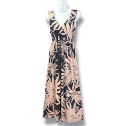 Luluoli カシュクールワンピース　ラウハラ　ブラック×ベージュ