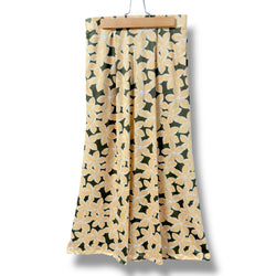 Luluoli スカート　プルメリア　グリーン×イエロー