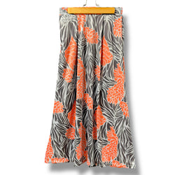 Luluoli スカート　ジンジャー　グレー×オレンジ