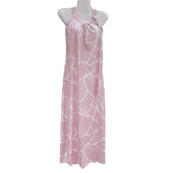 Luluoli ホルターネックワンピース ピンク×ホワイト