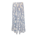 Luluoli ワイドパンツ 　レイ　ホワイト×ブルー