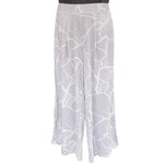 Luluoli ワイドパンツ 　グレー×ホワイト