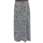 Luluoli スカート　葉　ブラック×ホワイト