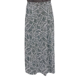 Luluoli スカート　葉　ブラック×ホワイト