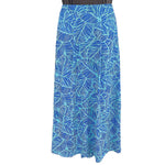 Luluoli スカート　葉　濃ブルー×薄いブルー