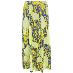 Luluoli スカート　ジンジャー　イエロー×ネイビー