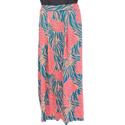 Luluoli スカート　ジンジャー　ピンク×ブルー