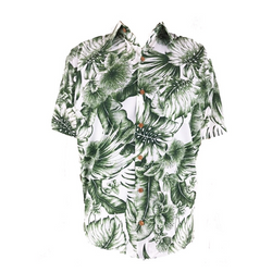 アロハシャツ メンズ レフア グリーン サイズM.L